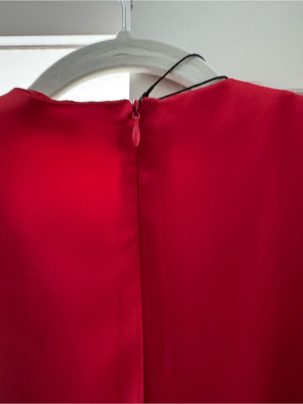 NWT Zara Satin Elegant Red Sleeveless Drape Midi Dress - Picture 7 of 9